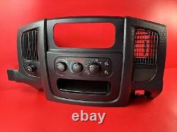 02-05 Dodge Ram 1500 2500 3500 Radio Bezel Climate Controls Vents BLACK DVD