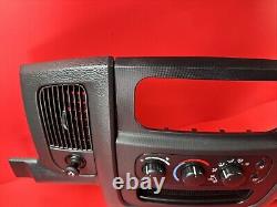 02-05 Dodge Ram 1500 2500 3500 Radio Bezel Climate Controls Vents BLACK DVD