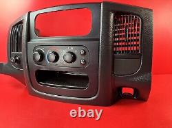 02-05 Dodge Ram 1500 2500 3500 Radio Bezel Climate Controls Vents BLACK DVD