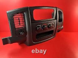 02-05 Dodge Ram 1500 2500 3500 Radio Bezel Climate Controls Vents BLACK DVD