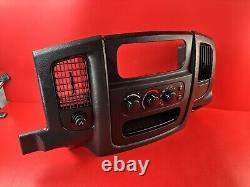 02-05 Dodge Ram 1500 2500 3500 Radio Bezel Climate Controls Vents BLACK DVD