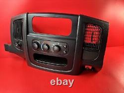 02-05 Dodge Ram 1500 2500 3500 Radio Bezel Climate Controls Vents BLACK DVD