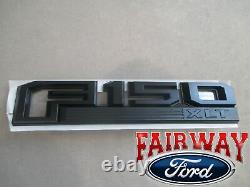 15 thru 20 F-150 OEM Ford Black Appearance Fender Emblem Nameplate Set Pair XLT