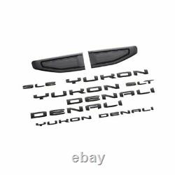 2021-2022 GMC Yukon SLE SLT Denali Emblems 84941455 Black Genuine OEM GM