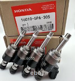 4 Genuine Oem Fuel Injectors 16010-5pa-305 For Accord Cr-v CIVIC 1.5l Turbo