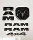 5pcs Kits 2019-202 Black Front Rear Door Ram Emblem 4x4 Badge For Ram1500 Mopar