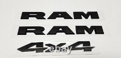 5PCS Kits 2019-202 Black Front Rear Door Ram Emblem 4X4 Badge for RAM1500 Mopar
