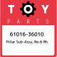 61016-36010 Toyota Pillar Sub-assy, No. 6 Rh 6101636010, New Genuine Oem Part