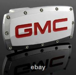Car Hitch Cover Plug Cap Trailer Tow Receiver Allen Bolts 2 Silver Red For GMC
