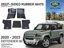 Genuine Factory Oem Land Rover Black Rubber Floor Mats Defender 90'' Vples0548