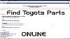 How To Find Toyota Parts Online