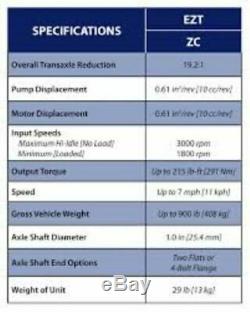 Hydro Gear Part # ZC-DUBB-3D8C-2WPX, EZT Genuine Oem Part