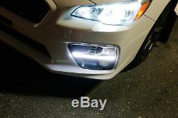 JDM S4 LED Daytime Running Lights DRL Fog Light Bezels For 15-17 Subaru WRX STi