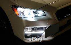 JDM S4 LED Daytime Running Lights DRL Fog Light Bezels For 15-17 Subaru WRX STi