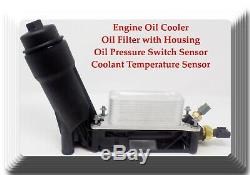 Kit of Engine Oil Cooler+Oil Filter WithHousing+Oil Pressure & Temperature Sensors