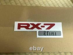 MAZDA FD3S Efini RX-7 RED Rear Emblem Badge Set Rare Item Genuine Parts OEM