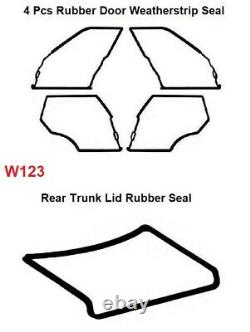 Mercedes Benz W123 Door + Trunk Rubber Weatherstrip Seal Set 5 Pieces