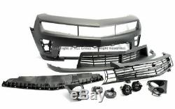 Real ZL1 Style Front Bumper For Camaro 10-13 with Fog Light Lamp Grille Full set