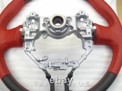 Scion Fr-s Toyota 86 GT86 ZN6 Red Leather Steering Wheel Genuine OEM Part 12-15