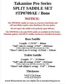 Takamine Pro Series SPLIT SADDLE / Genuine OEM Part / unfinished BONE -TP0709AE
