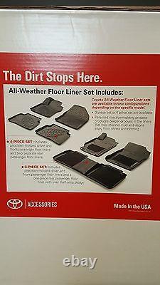 Toyota Sienna 2013 2017 Factory All Weather Rubber Floor Liners Genuine OEM OE