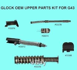 Upper Slide Parts Kit Glock 43 fits 9 millimeter Slides Genuine OEM Glock Parts