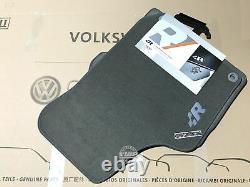 VW Golf MK4 R32 Grey Carpet Floor Mats R Logo RHD Genuine OEM Parts Right Hand