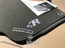 VW Golf MK4 R32 Grey Carpet Floor Mats R Logo RHD Genuine OEM Parts Right Hand