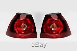 VW Golf MK5 R32 04-09 Dark Red Rear Outer Lights Lamps Set Pair Left Right OEM