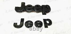 5pc 2014 2021 Gloss Black Jeep Front Rear 4x4 Grand Cherokee Emblem Badge Oem