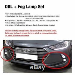 Avant Oem Pare-chocs Lampe De Brouillard Drl Lumière Cover Set 8ea Pour Hyundai 2017 Elantra Ad