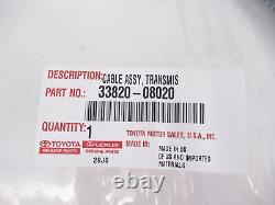 Câble de sélecteur de transmission automatique Toyota 33820-08020 OEM authentique 2004-2010 Sienna