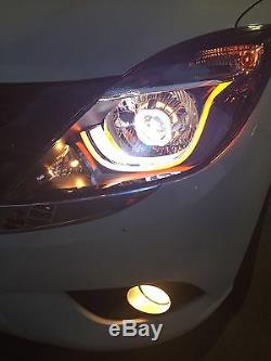 Face Lift Nouvelle Mazda Bt50 Head Lampe Led Projecteur Noir Ute + Oem Set Xenon