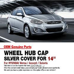 Oem Genuine Parts 14 Wheel Hub Cap Cover 4p For Hyundai 2012-14 Verna / Accent